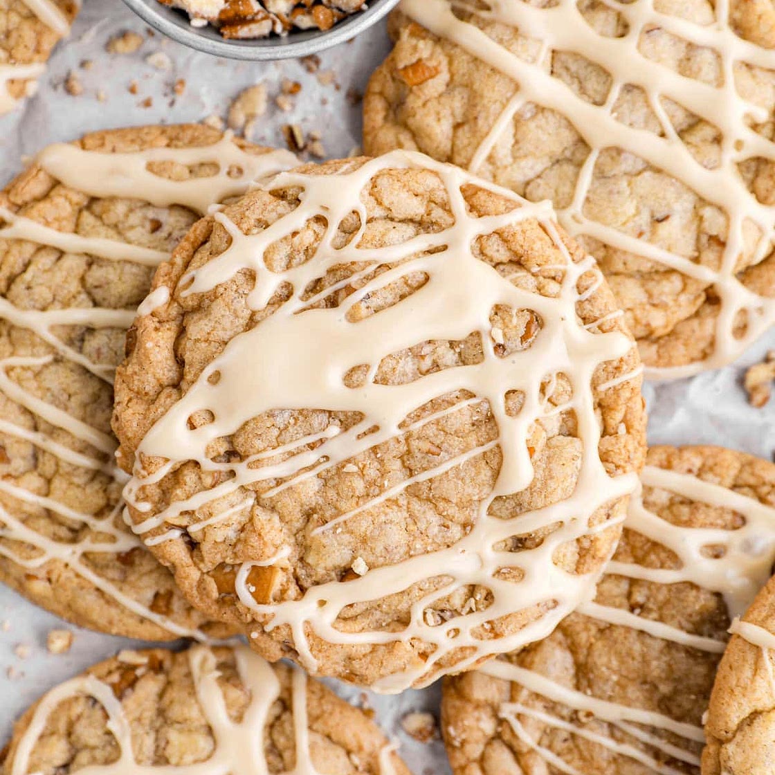 Iced Maple Pecan Cookies