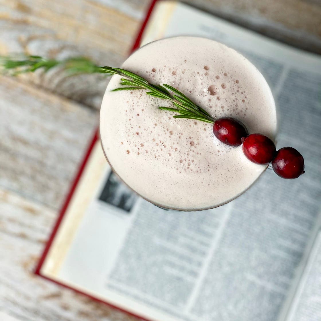 Cranberry Boston Sour Bourbon Cocktail