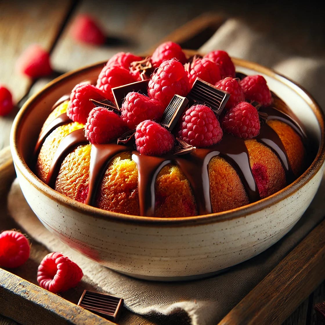 Bowcake framboises chocolat