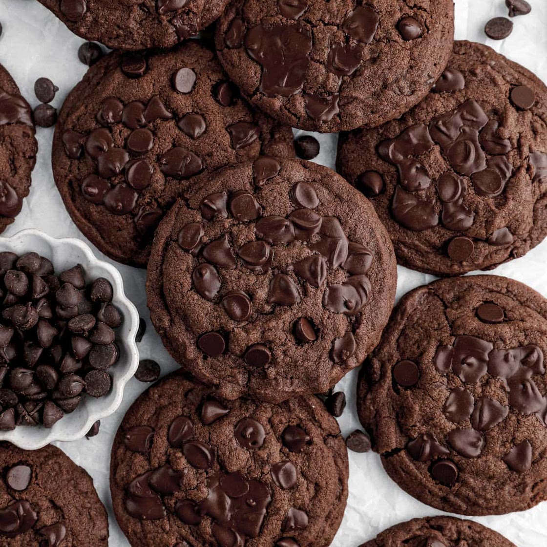 Double Chocolate Chip Cookies