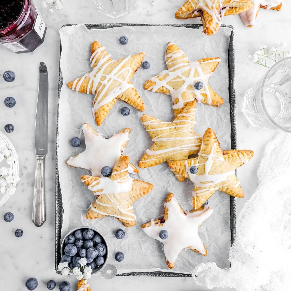Star Shaped Blueberry Hand Pies