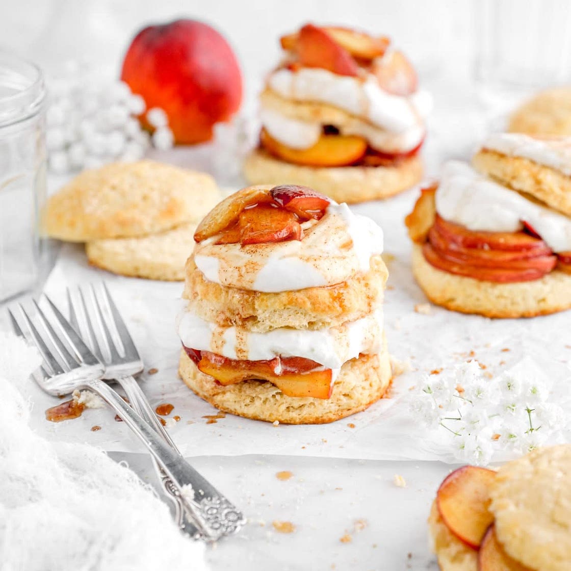 Brown Sugar Bourbon Peach Shortcake