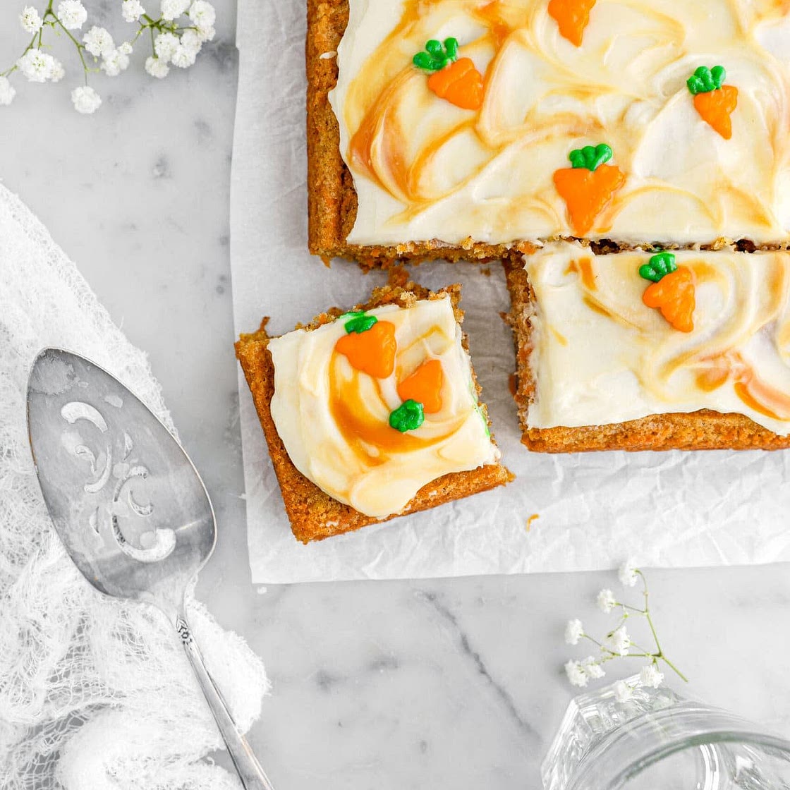 Spiced Carrot Sheet Cake with Cream Cheese Frosting