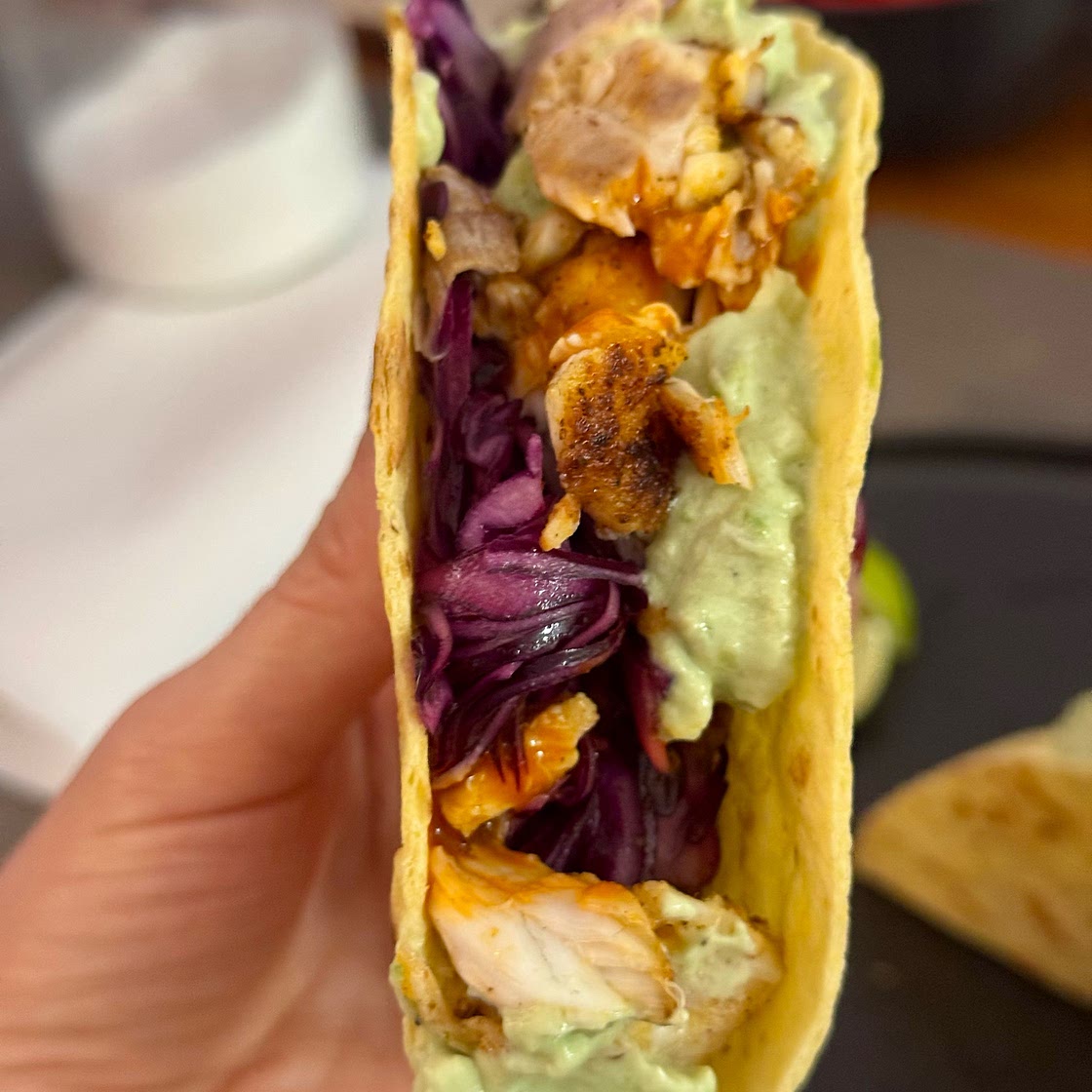 Grilled Fish Tacos with Avocado Crema