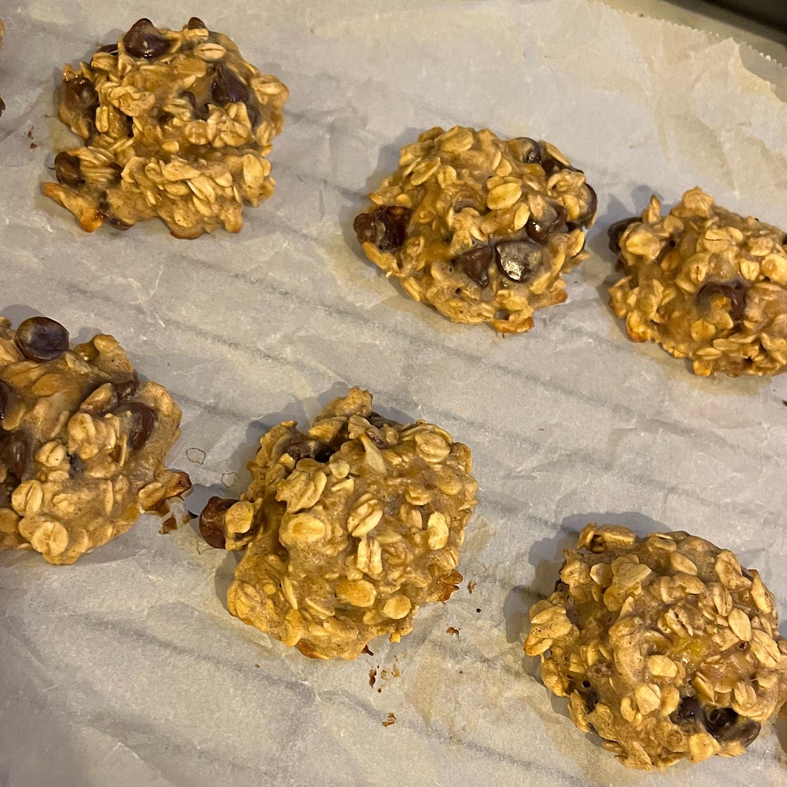 Peanut Butter Banana Oat Protein Cookies