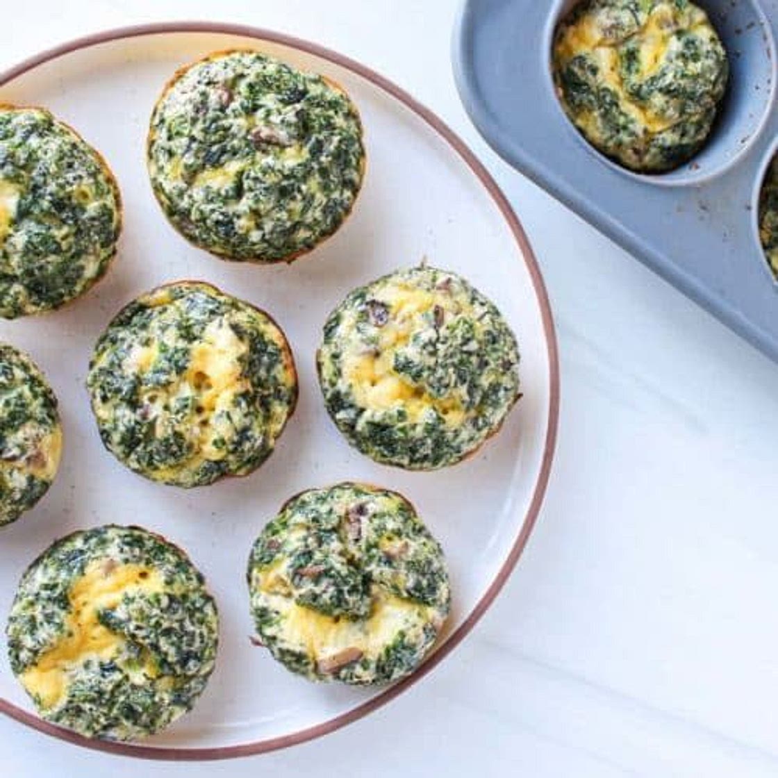 Spinach, mushroom and sausage egg muffins