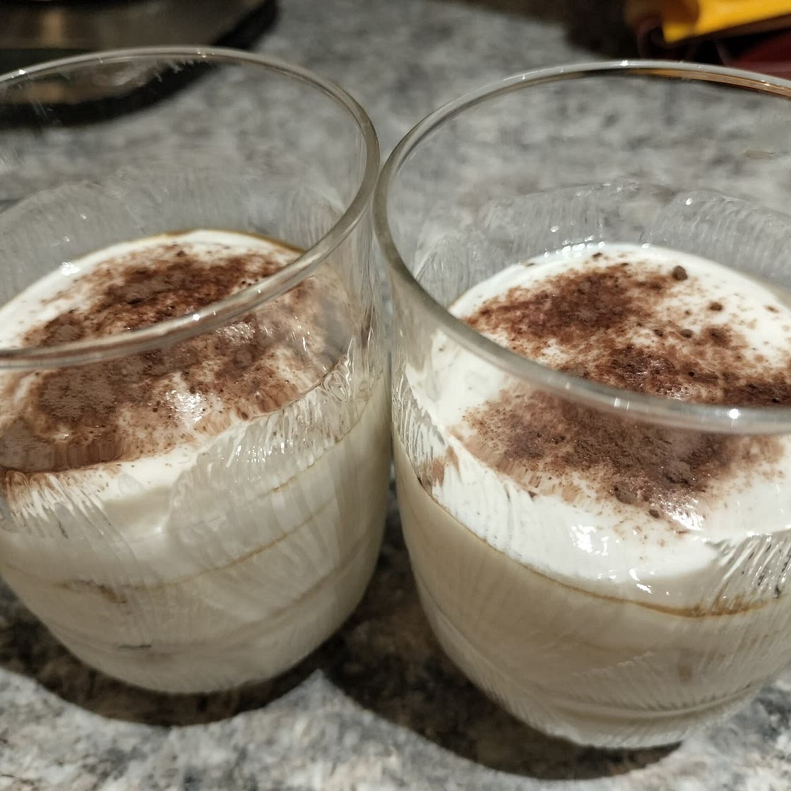 Skinny tiramisu for one