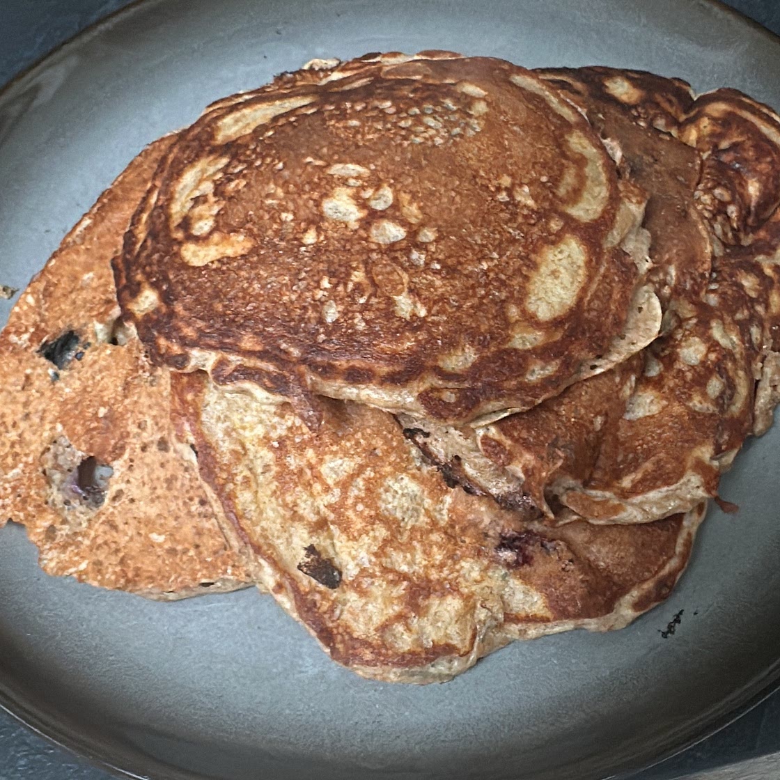 Whole Wheat Blueberry Pancakes