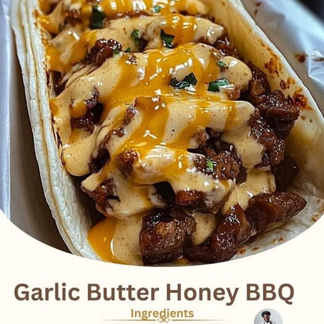 Garlic Butter Honey BBQ Beef Tacos