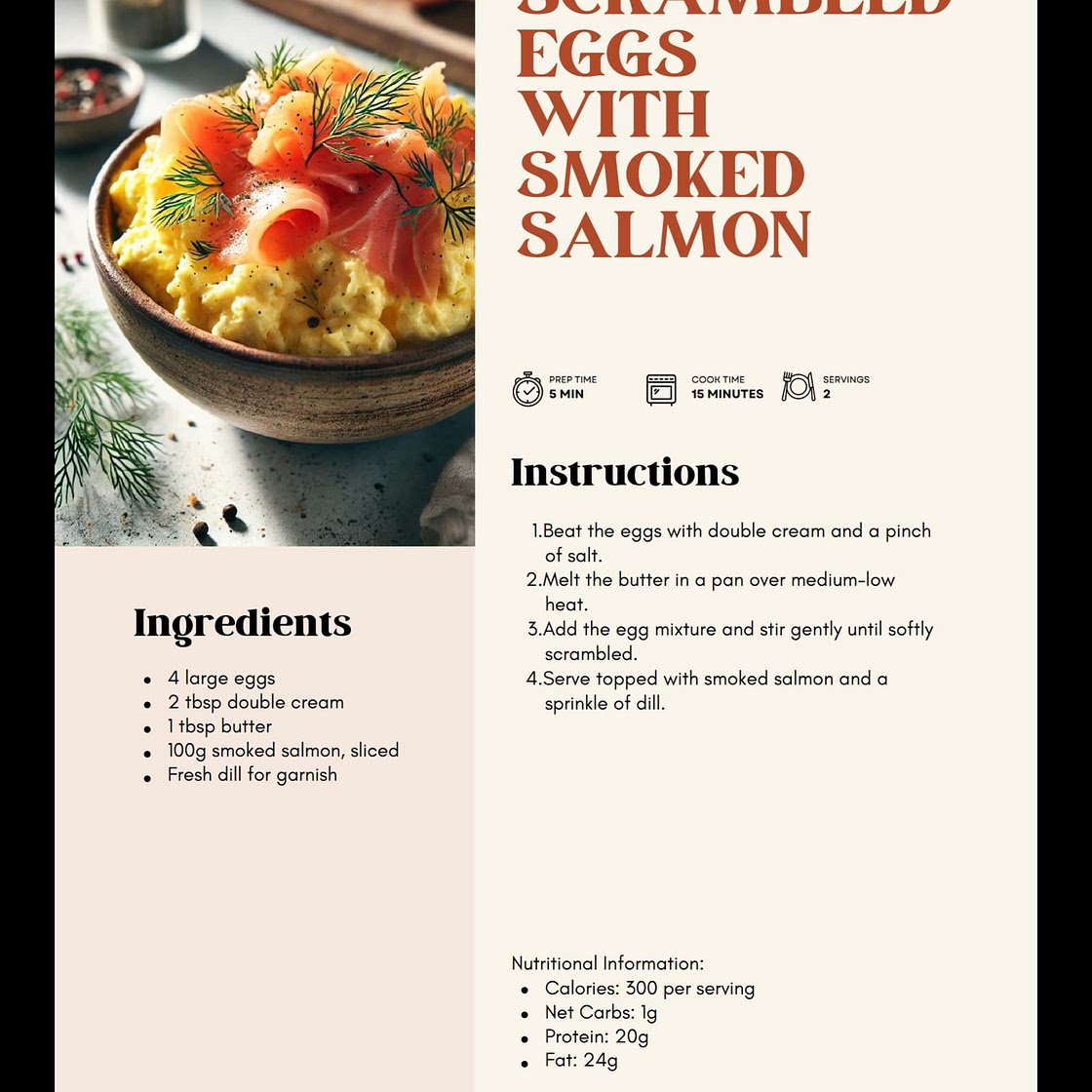 Scrambled Eggs With Smoked Salmon
