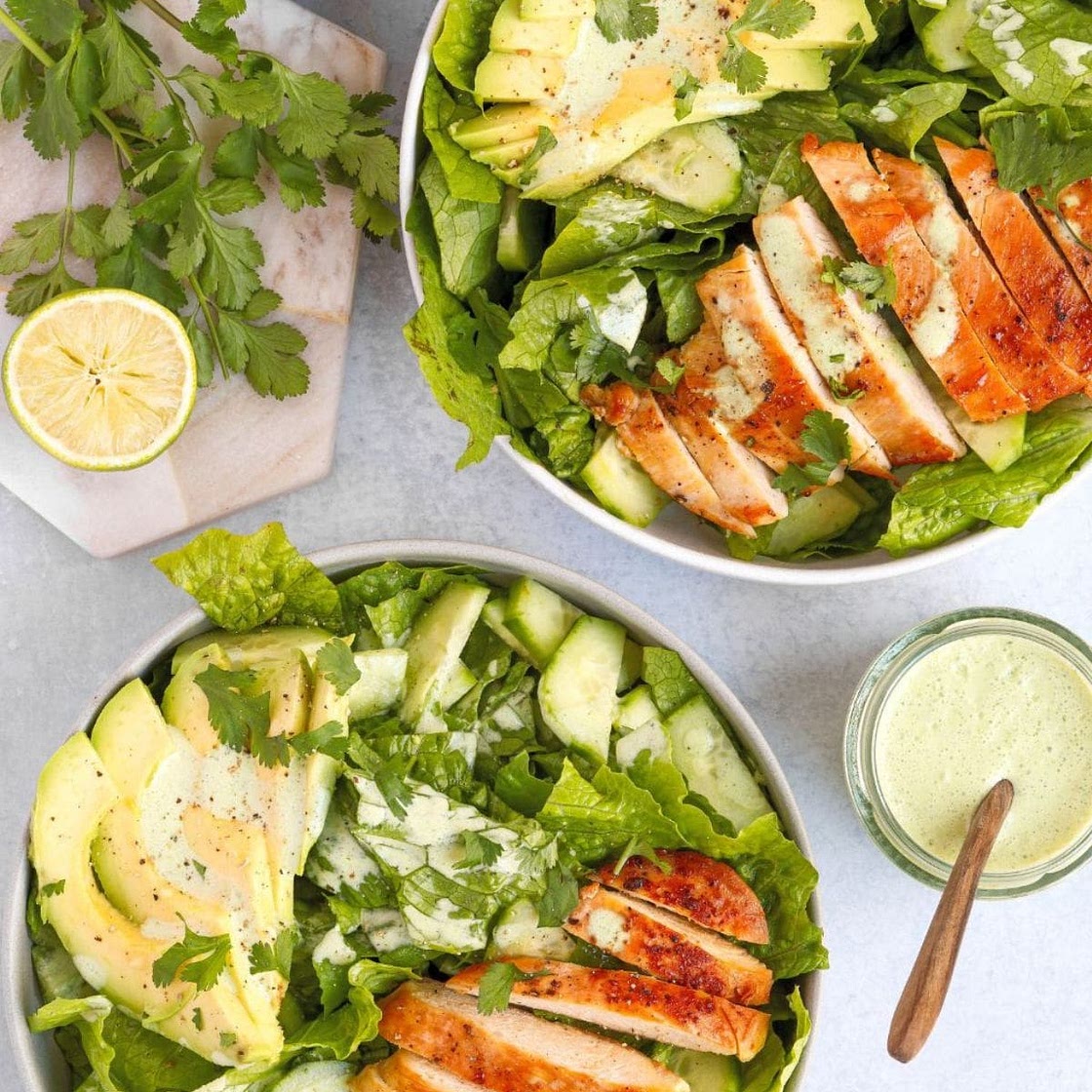 Green Cilantro-Lime Chicken Salad