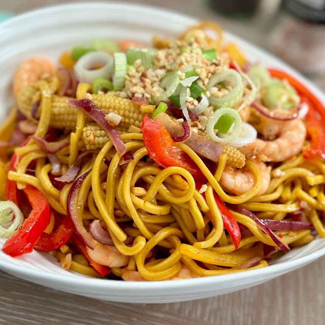 Air Fryer Prawn Noodles