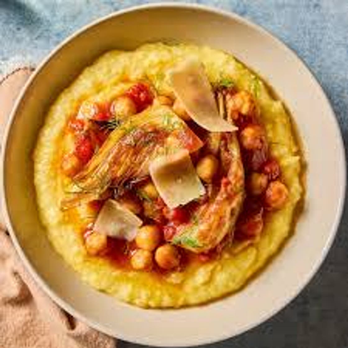 Polenta with Fennel and Chickpeas