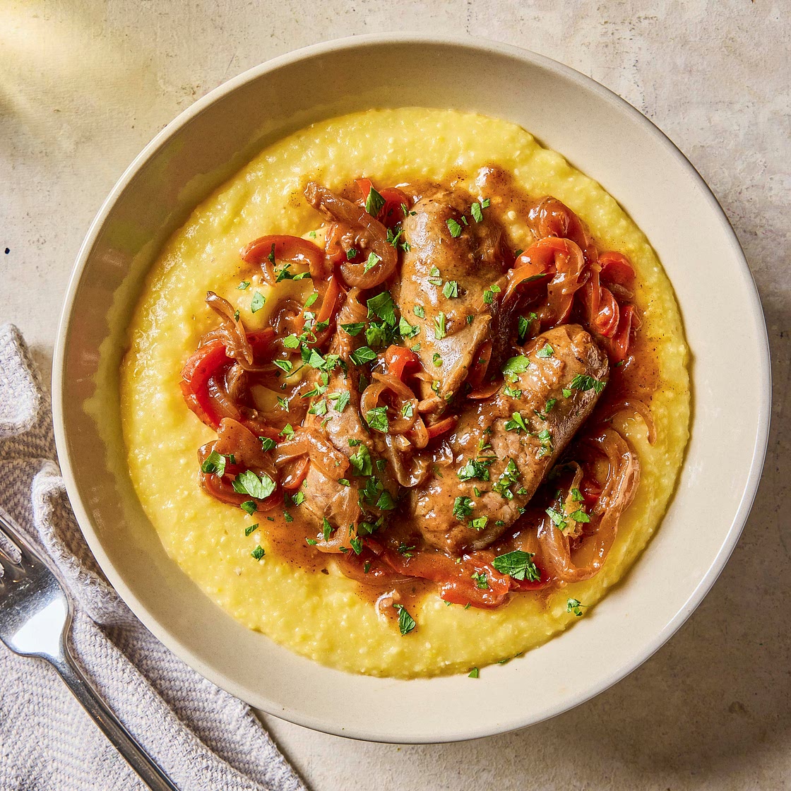 Polenta with Sausage and Peppers