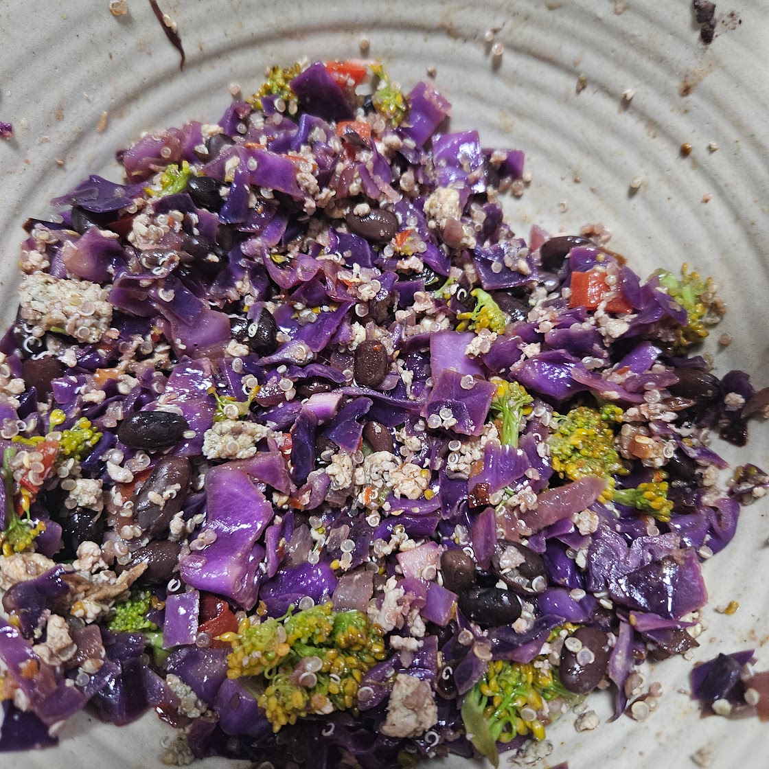 Quinoa Black Bean and Scramble Egg Salad