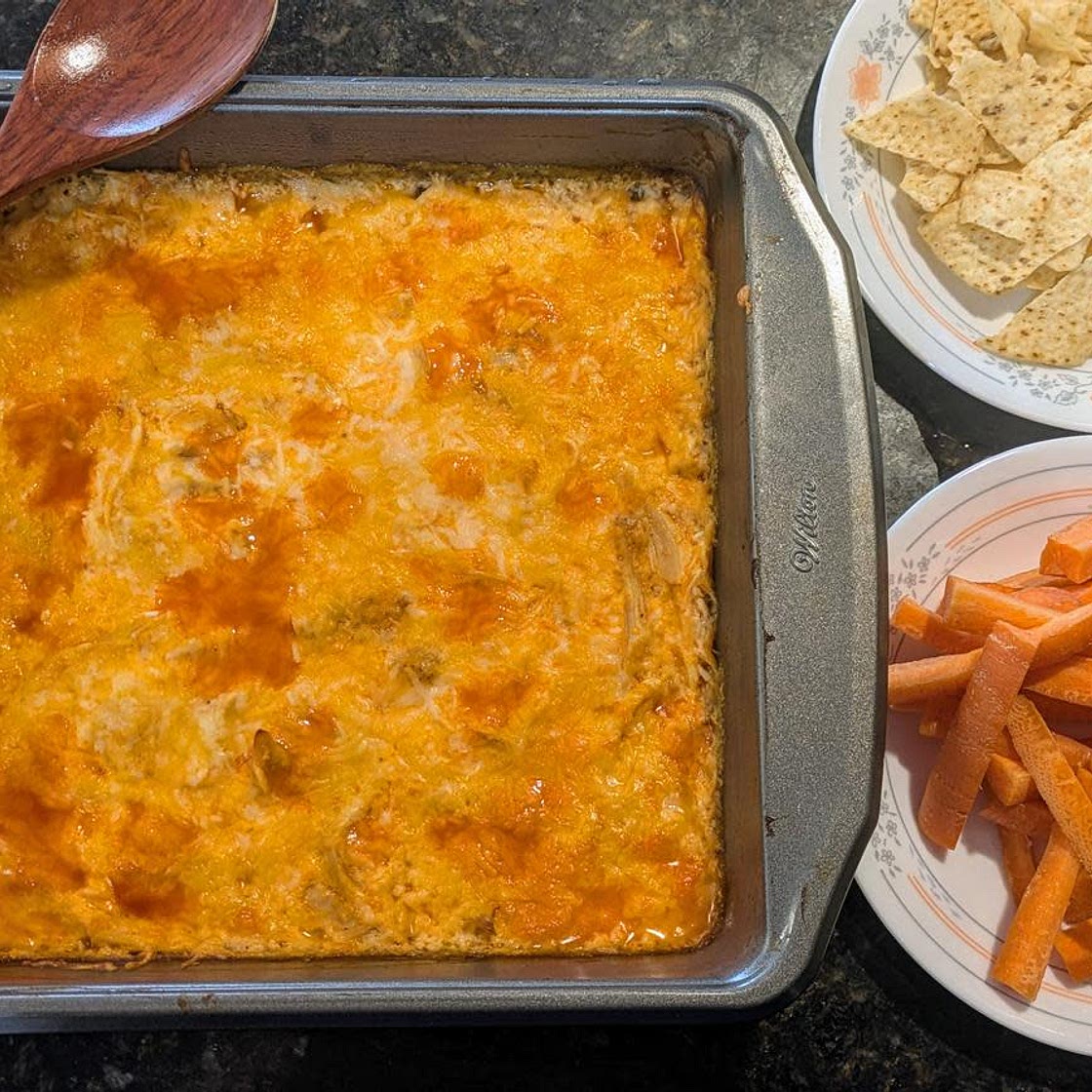 High Protein Buffalo Chicken Dip