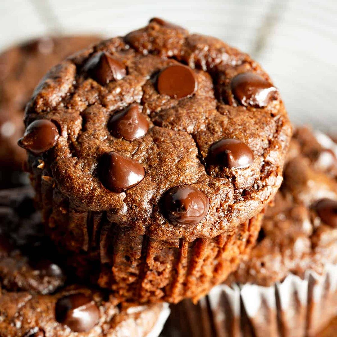 Double Chocolate Sweet Potato Muffins