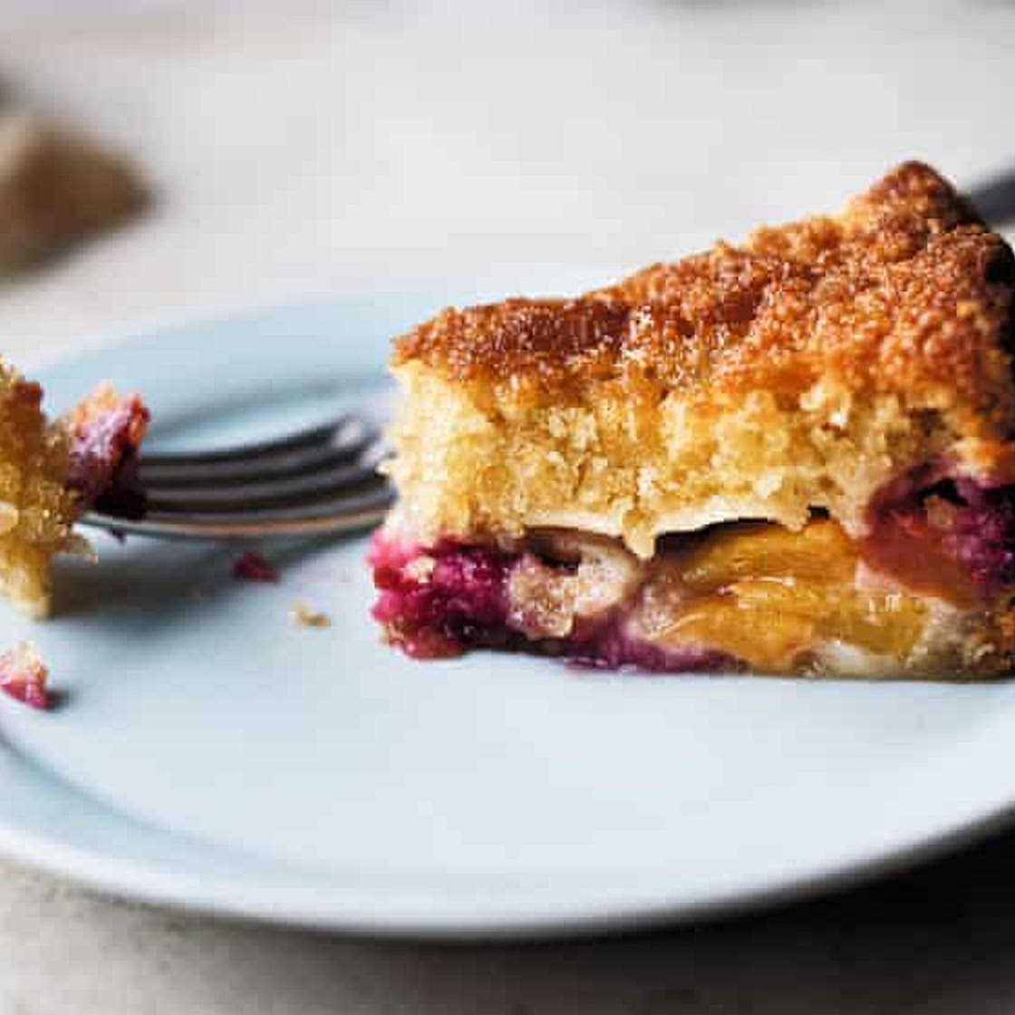 Hazelnut, peach and raspberry cake by Yotam Ottolenghi