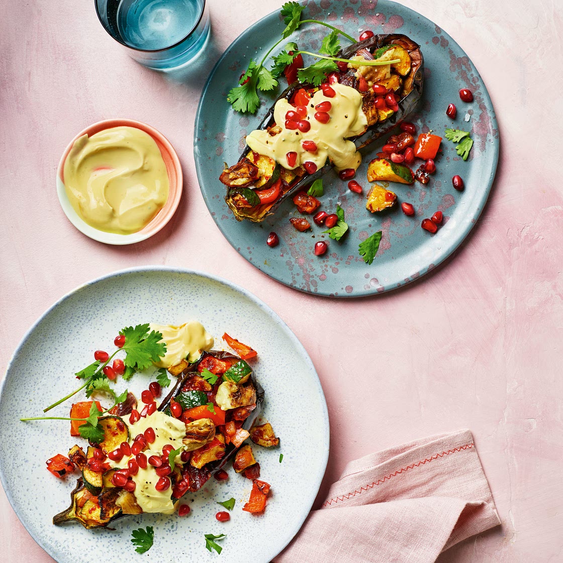 Air Fryer Stuffed Aubergine
