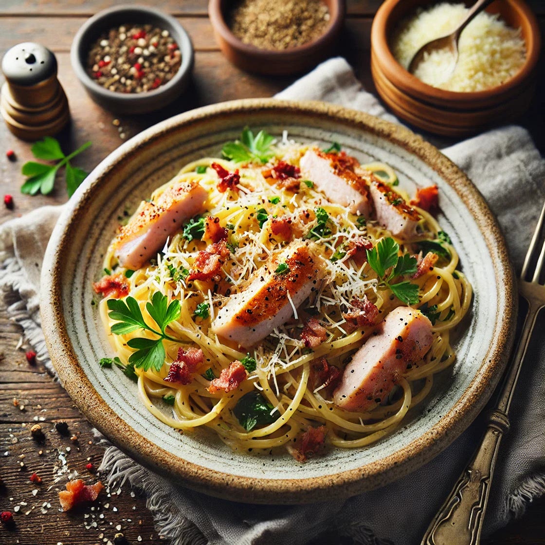 Pâtes carbonara healthy