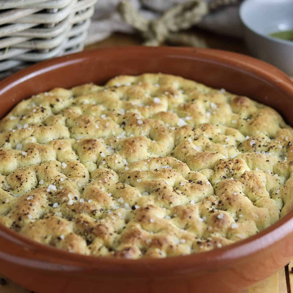 Black pepper focaccia