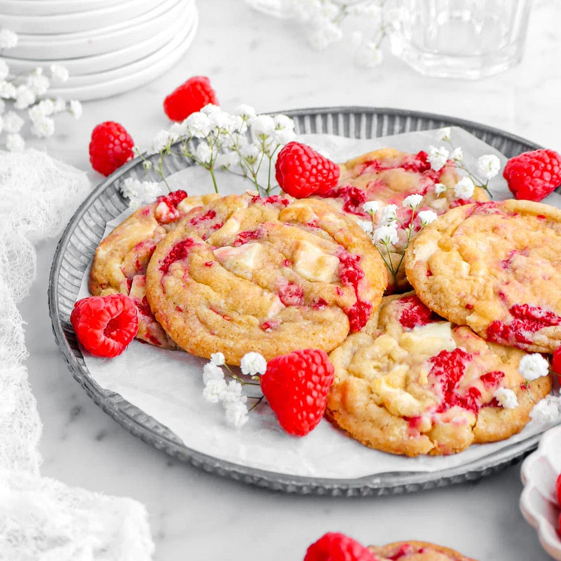 White Chocolate Chunk Raspberry Cookies