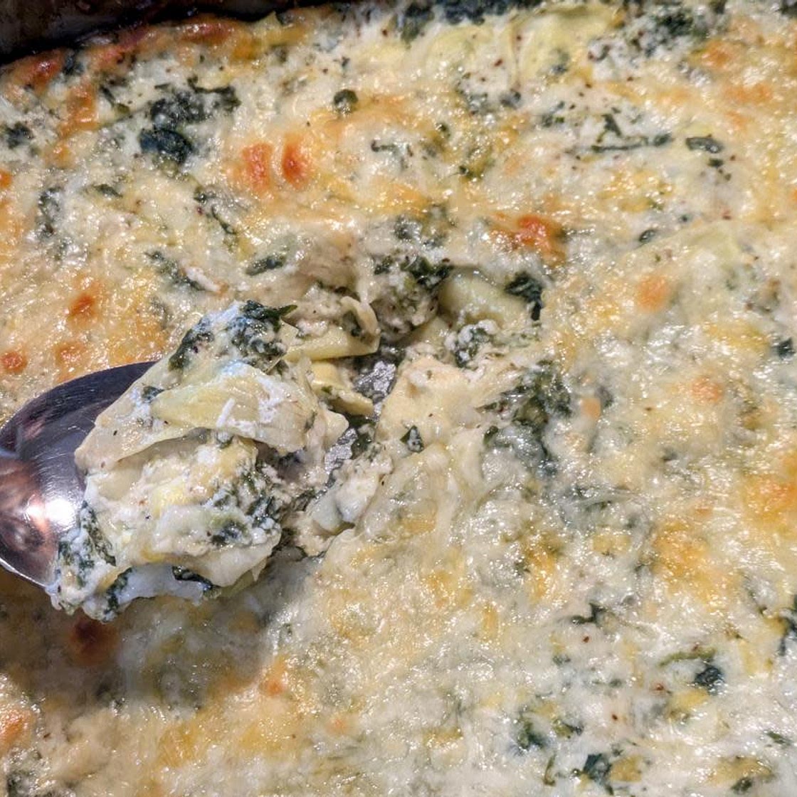 Lightened Up Spinach Artichoke Dip
