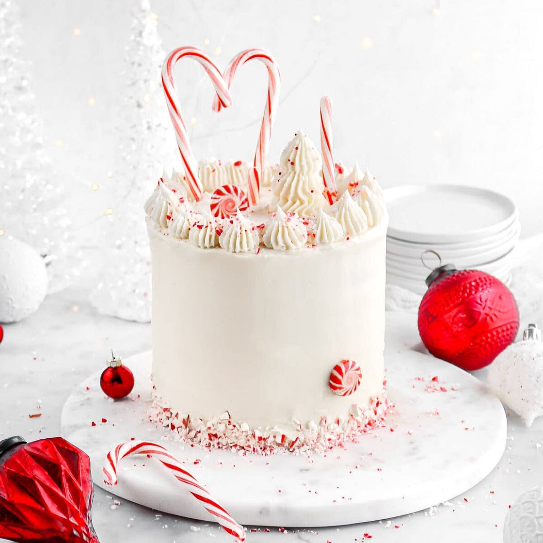 Peppermint White Chocolate Cake