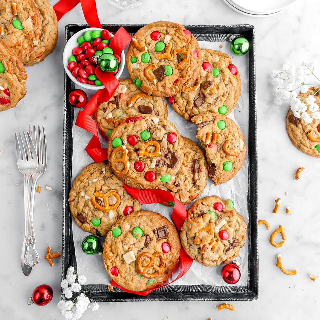Loaded Christmas Monster Cookies
