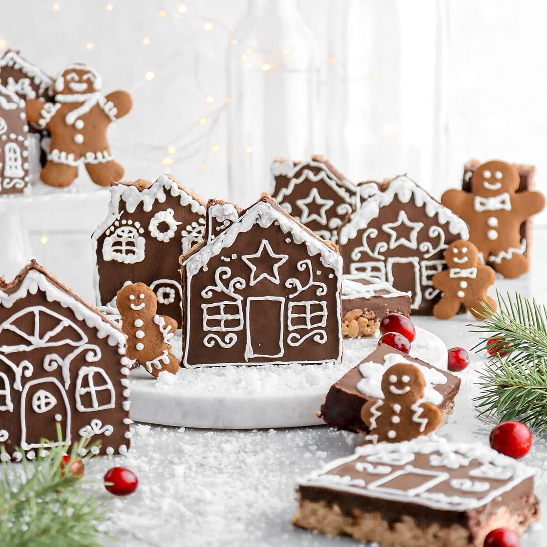 Chocolate Covered Gingerbread Spiced Rice Krispie Treats
