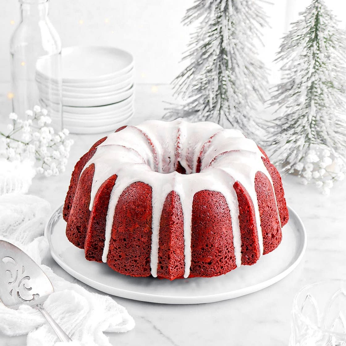 Red Velvet Bundt Cake with Cream Cheese Icing