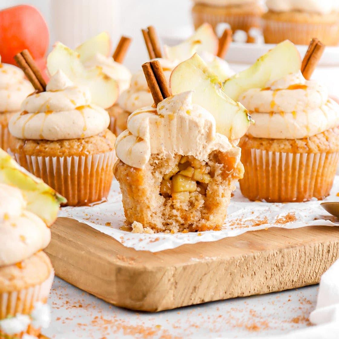 Apple Pie Cupcakes with Spiced Cider Buttercream