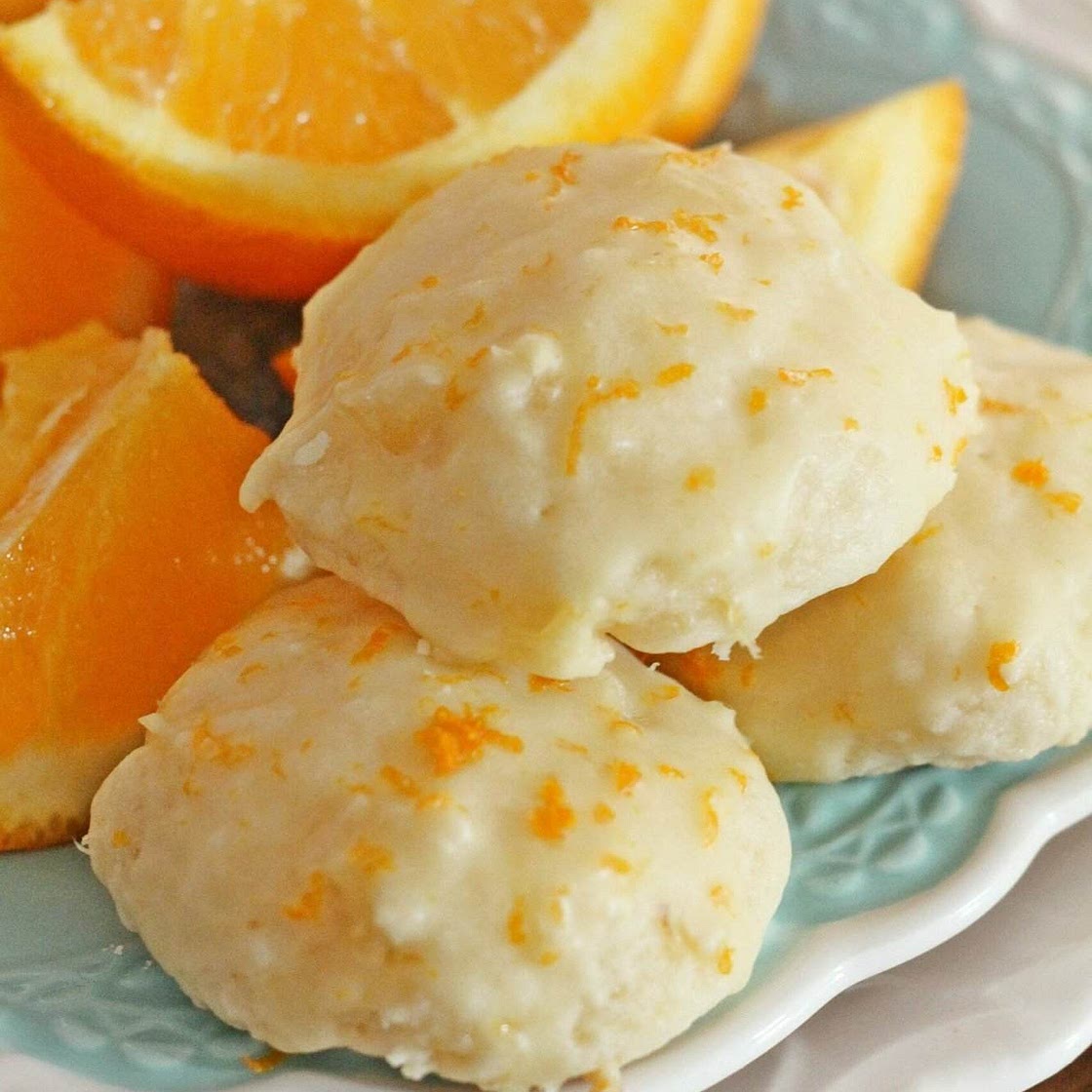 Fluffy Pineapple Cookies with Orange Glaze Recipe
