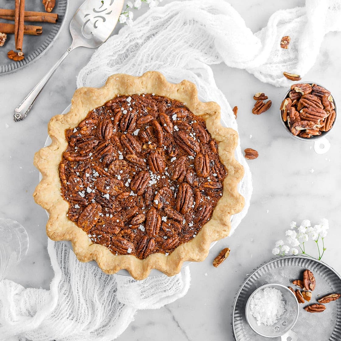 Southern-Style Cinnamon Maple Pecan Pie (No Corn Syrup!)