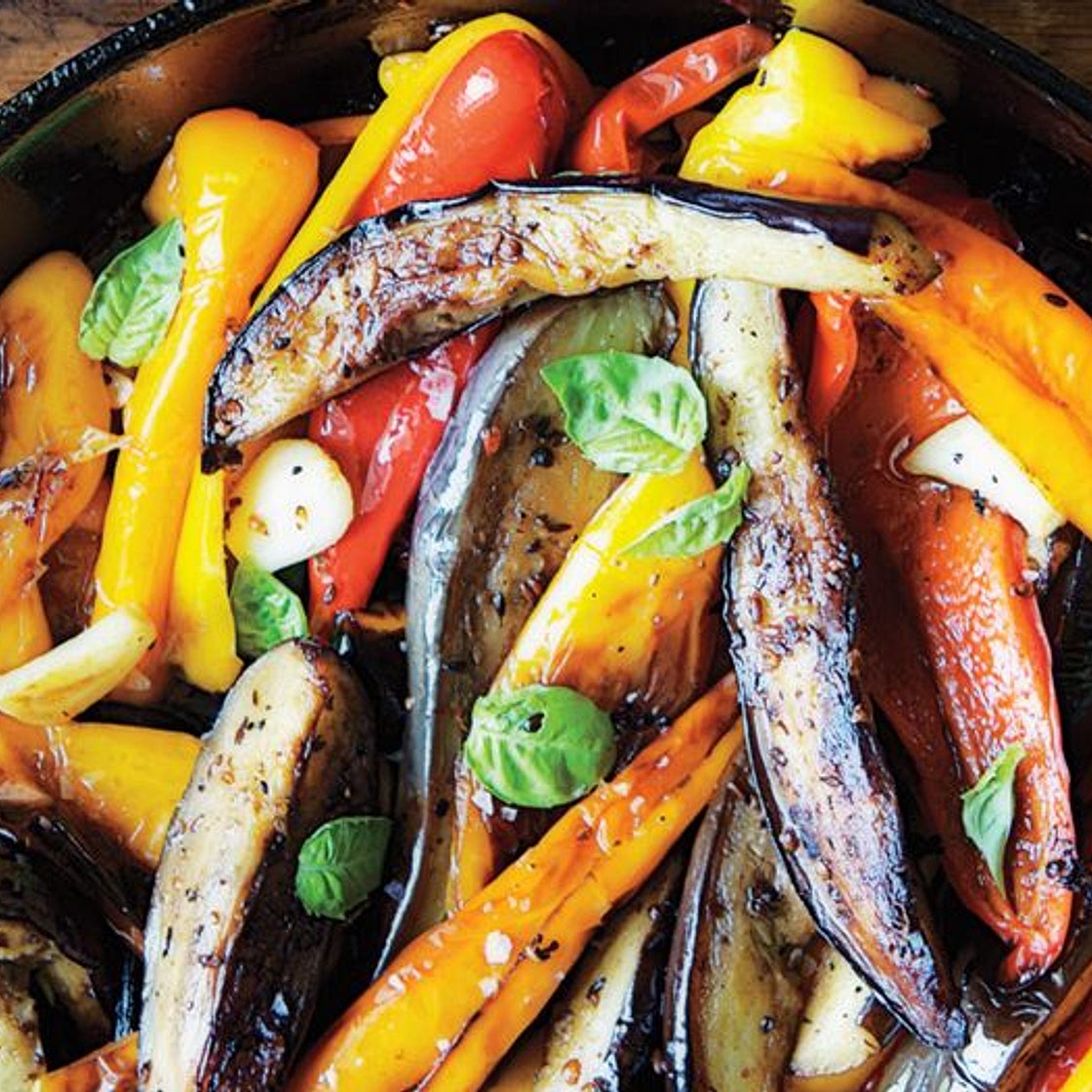Spiced Peppers and Eggplant