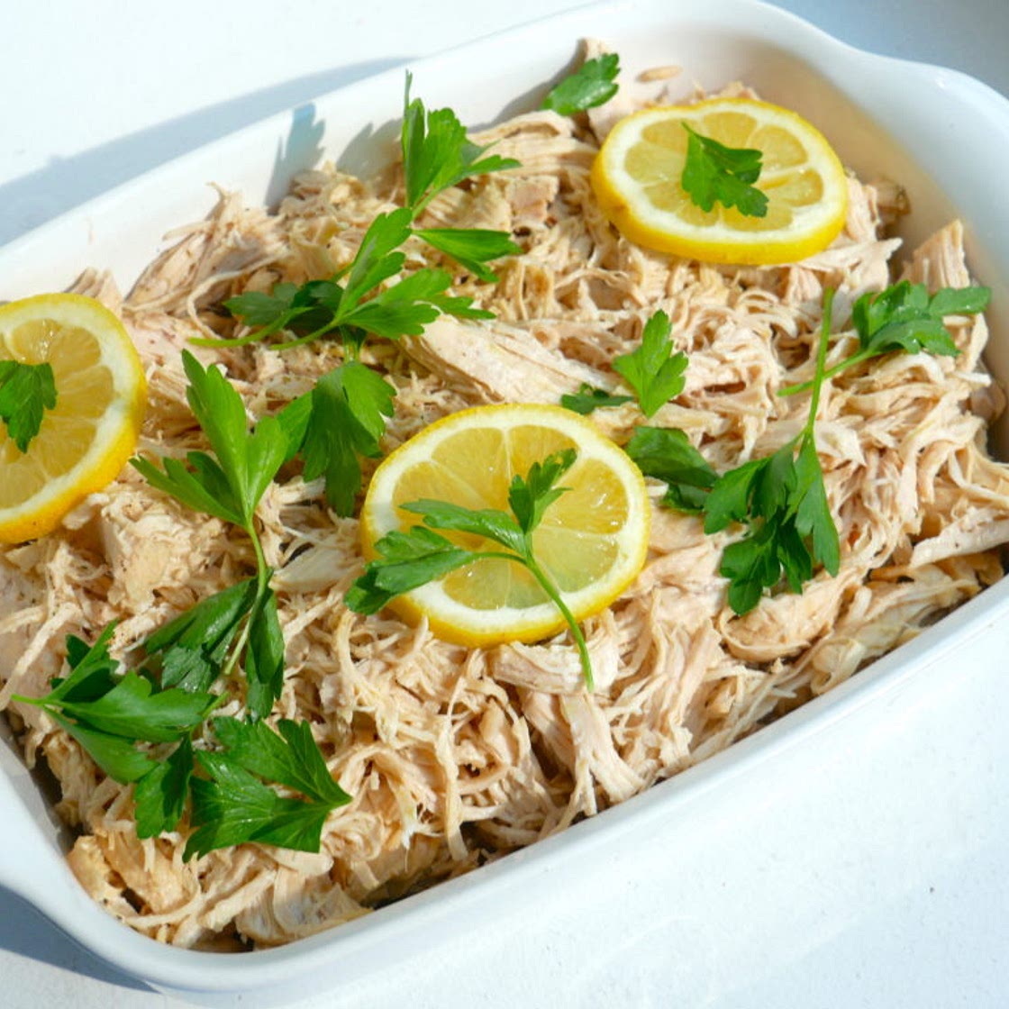 Lemon Garlic Shredded Chicken