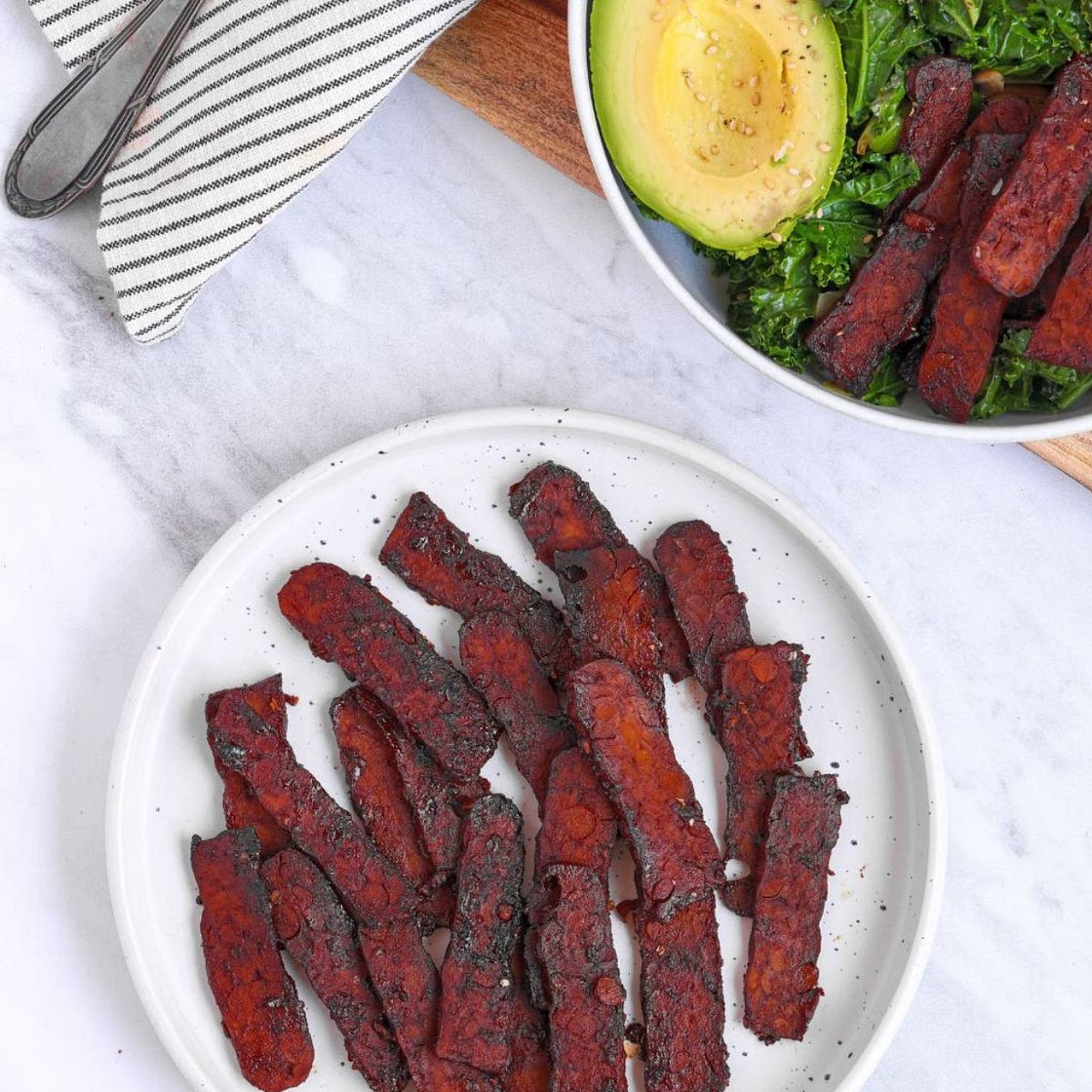 Smoky Maple-Glazed Tempeh Bacon