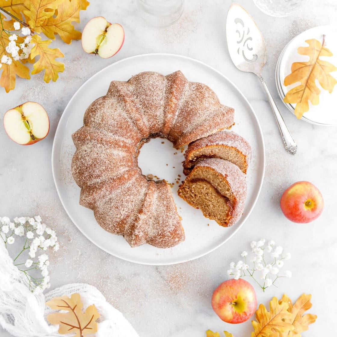 Apple Cider Donut Cake with Spiced Apple Butter Filling