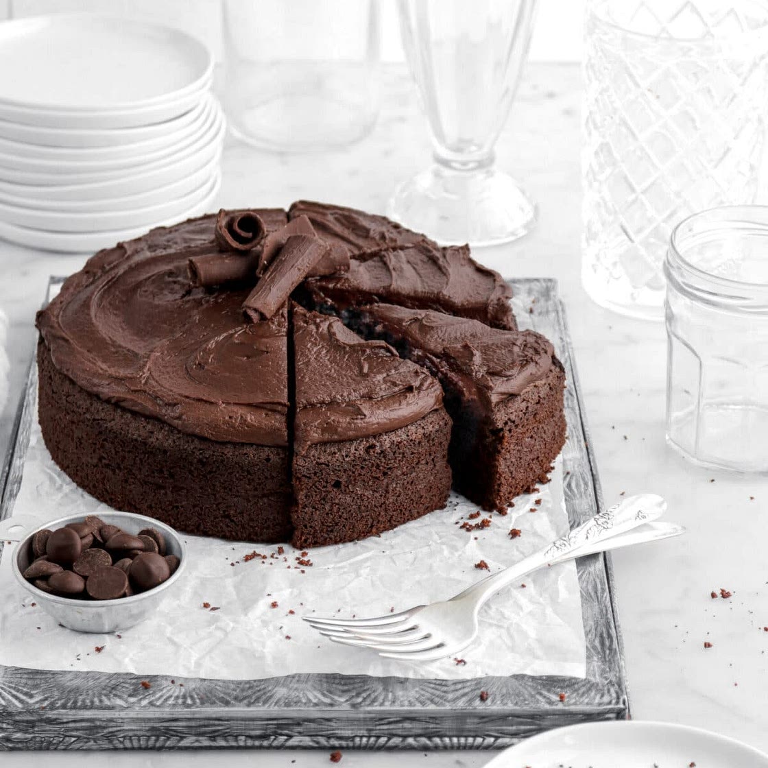 Dark Chocolate Fudge Cake