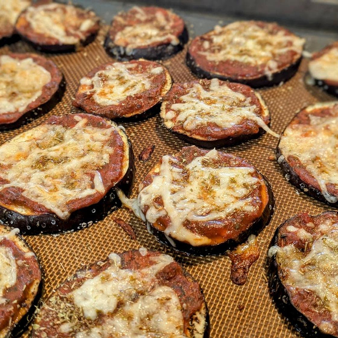 Mini Eggplant Pizzas