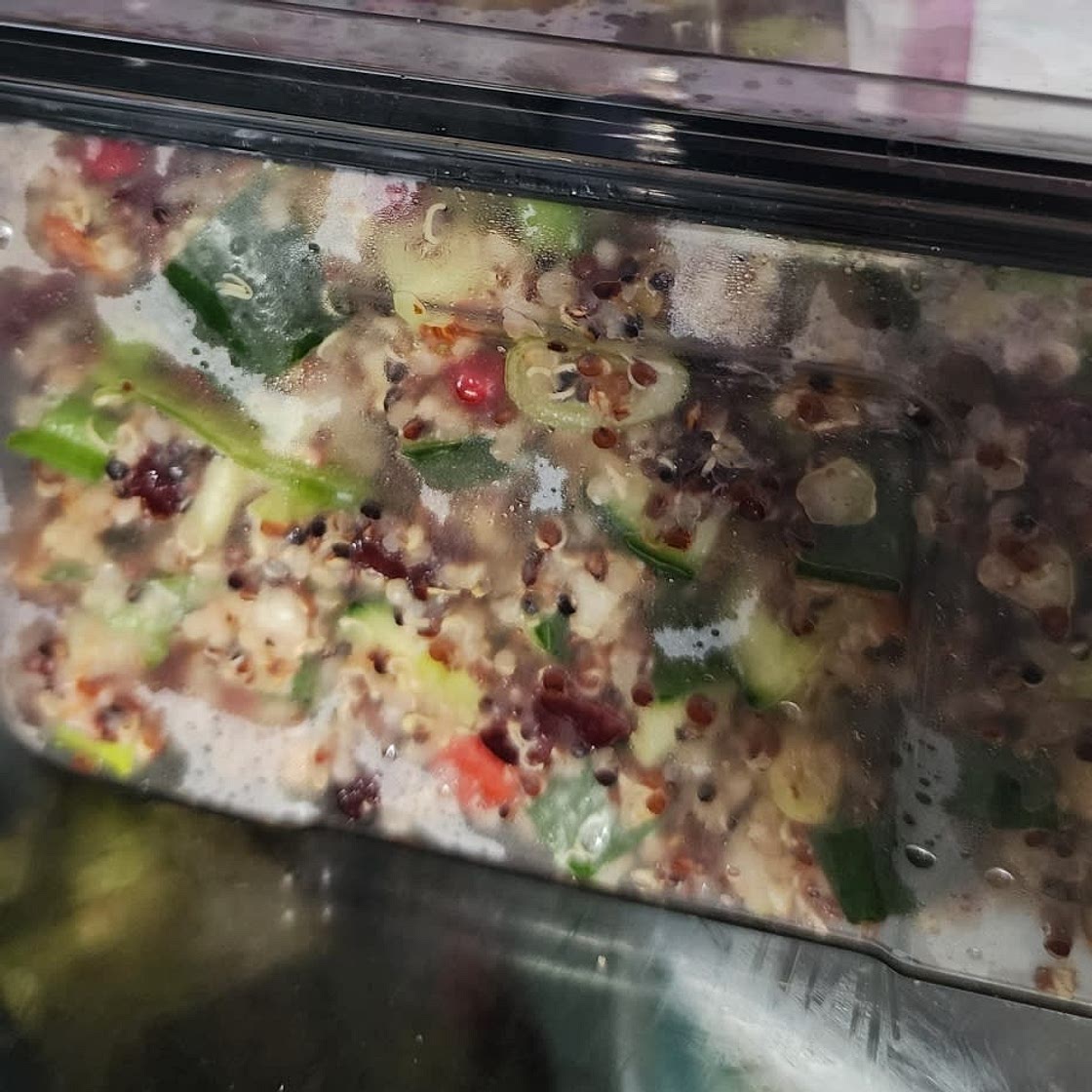 Mediterranean Quinoa Salad with Peppers, Cucumbers, Olives and Feta
