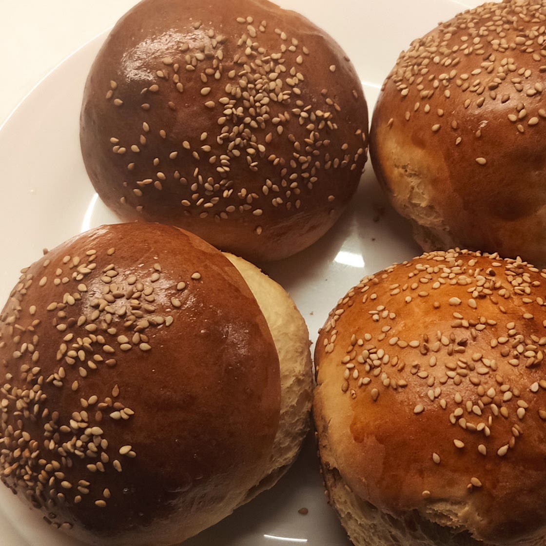Bollos de hamburguesa en 40 minutos