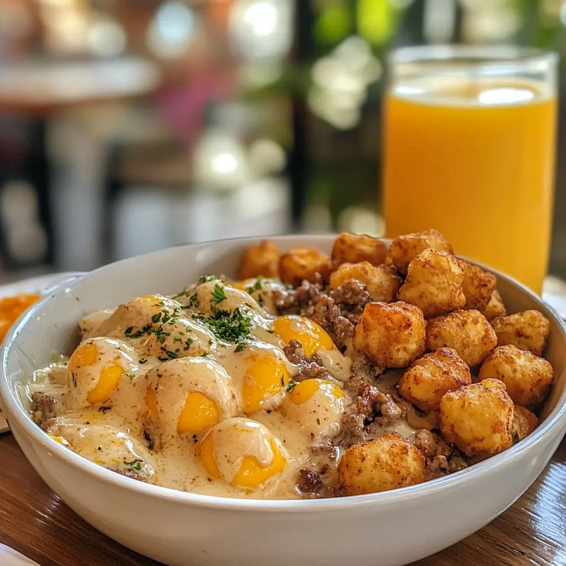 Tater Tot Breakfast Bowl with Sausage Gravy: The Ultimate Comfort Food