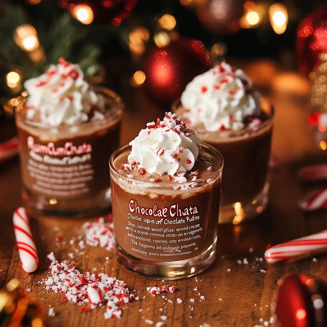 Chocolate RumChata Christmas Pudding Shots – A TikTok-Worthy Holiday Treat 🎄🎅🏻