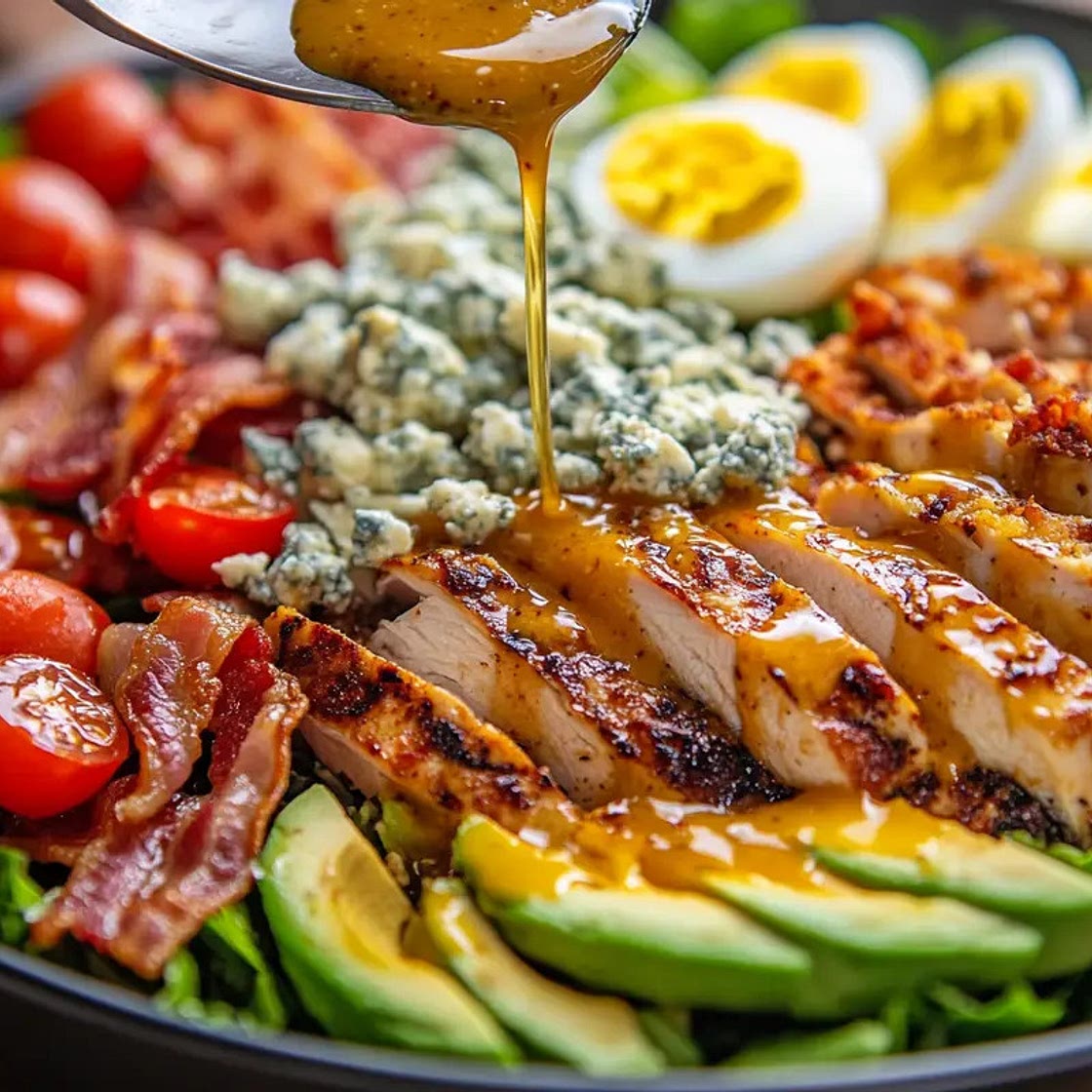 Delicious Chicken Cobb Salad with Honey Dijon Dressing 🍗🥗