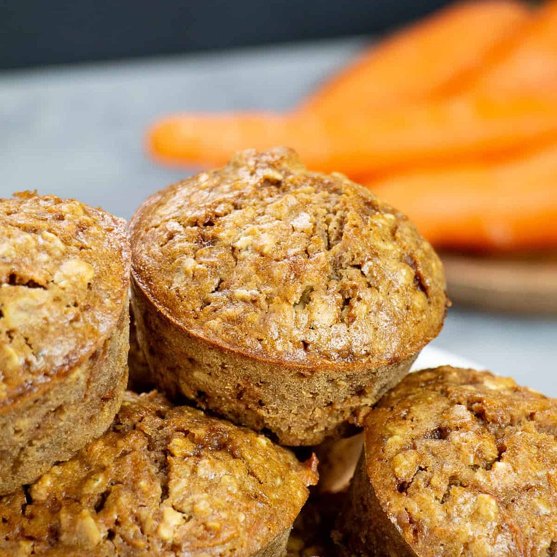Ultra Moist Carrot Muffins with Walnuts