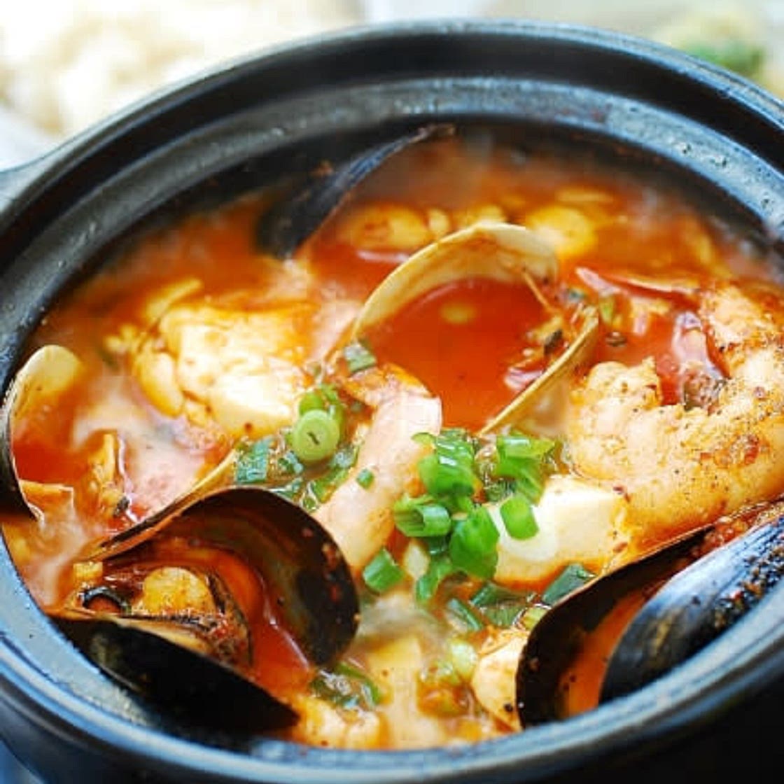 Seafood soft tofu stew