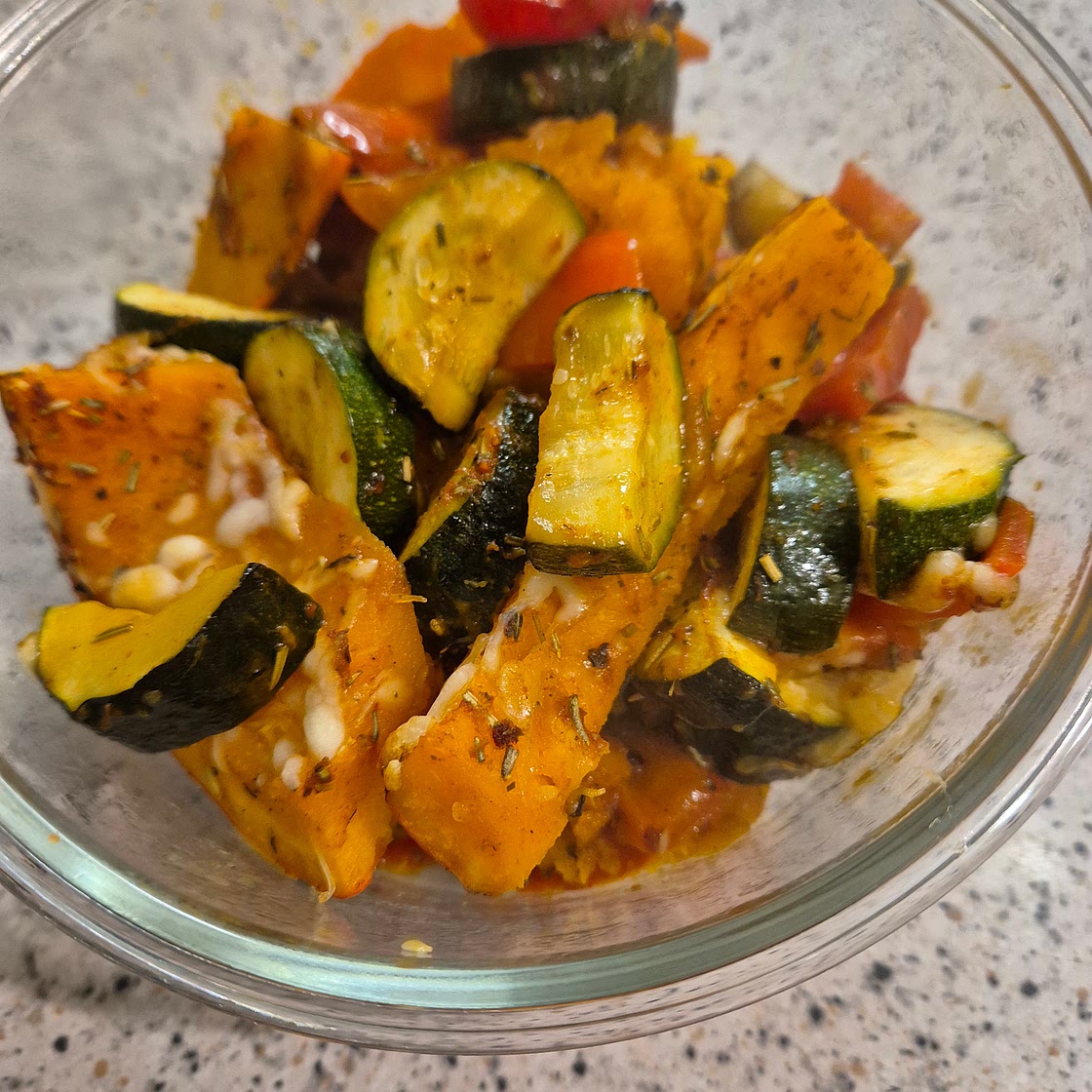 Kürbisgemüse aus dem Backofen