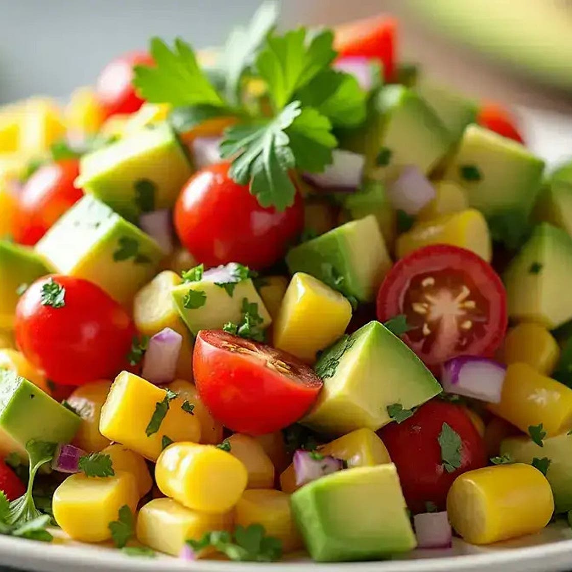 Easy Vibrant Corn Tomato Avocado Salad to Try