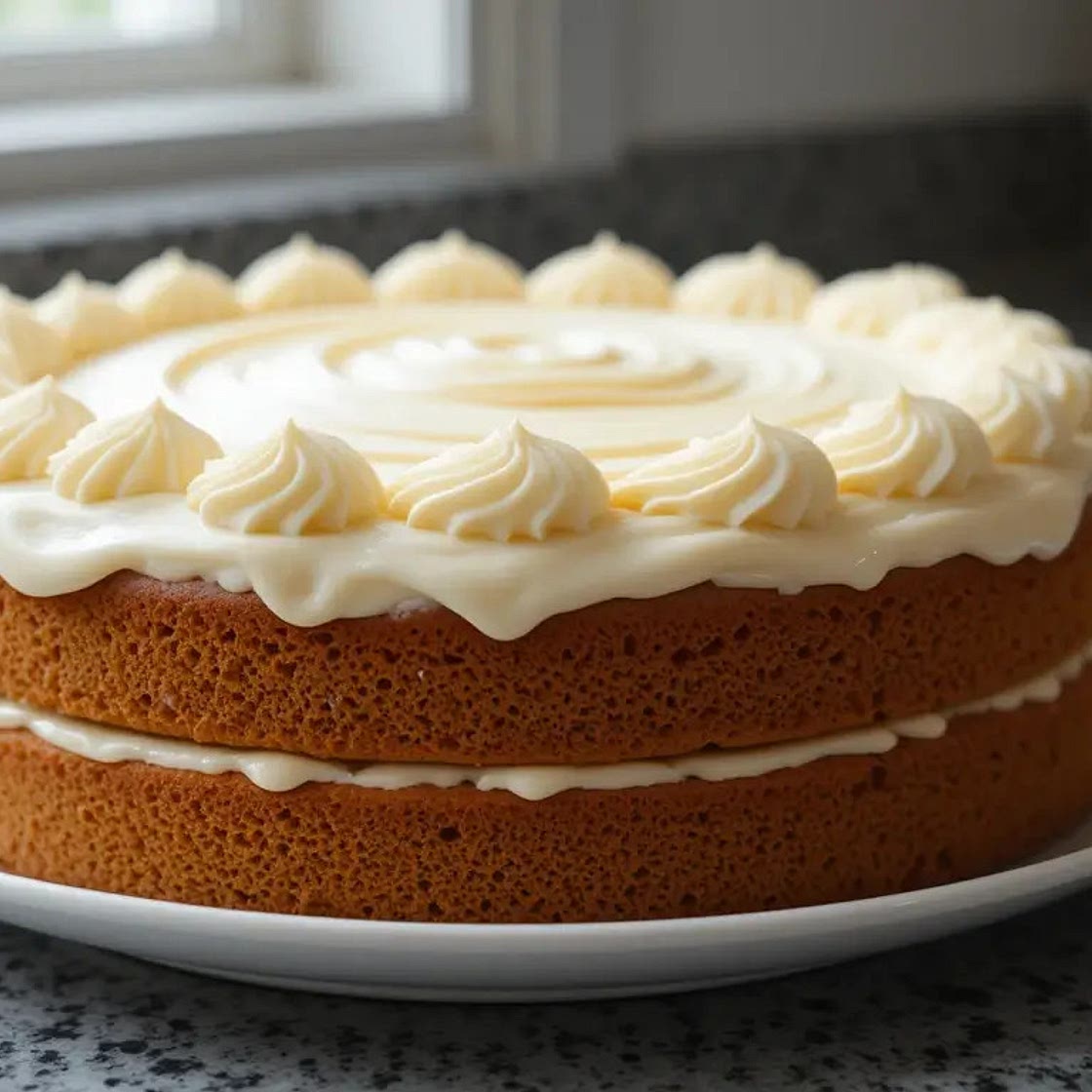 Kefir sheet cake recipe card